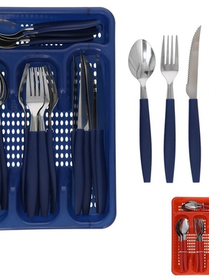 25 daļu galda piederumu komplekts, 2 veidi, 3,5 x 29 x 20 cm, KITCHEN&GO 8445393541358  Hover