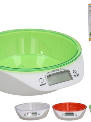 Digitālie virtuves svari 5 kg, 18,5 x 20,5 x 6 cm, 3 veidi, KITCHEN&GO 8445393543130  Hover