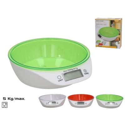 Digitālie virtuves svari 5 kg, 18,5 x 20,5 x 6 cm, 3 veidi, KITCHEN&GO 8445393543130