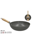 Vokpanna ar koka rokturi 28 cm, 8 x 45 x 28 cm, KITCHEN&GO 8445393543369