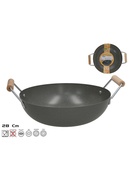 Vokpanna ar 2 koka rokturiem 28 cm, 8,5 x 35 x 28 cm, KITCHEN&GO 8445393543376