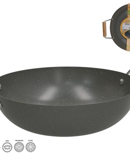 Vokpanna ar 2 koka rokturiem 28 cm, 8,5 x 35 x 28 cm, KITCHEN&GO 8445393543376  Hover