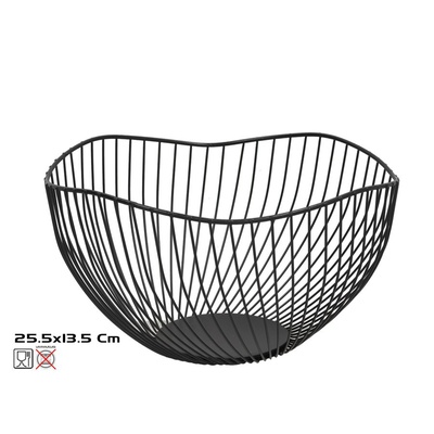Metāla augļu trauks 25,5 x 13,5 cm, KITCHEN&GO 8445393557274