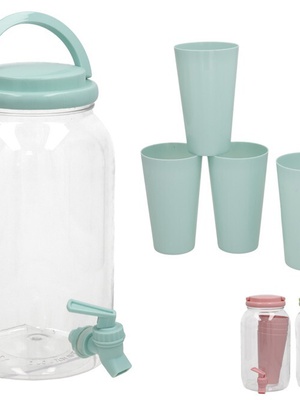 Caurspīdīgs dzērienu dozators 3,7 l, 26 x 18 x 15 cm, SUMMER ENJOY 8445393562681  Hover