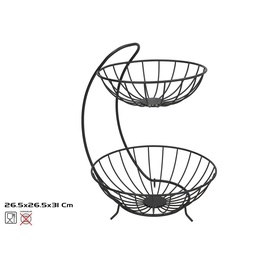 Divu līmeņu augļu trauks 26,5 x 26,5 x 31 cm, KITCHEN&GO 8445393563008