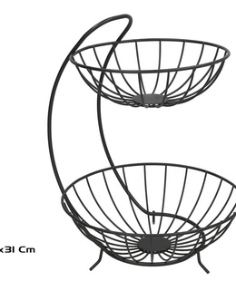 Divu līmeņu augļu trauks 26,5 x 26,5 x 31 cm, KITCHEN&GO 8445393563008  Hover