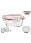 Kvadrātveida pusdienu kārba 320 ml, 5,5 x 12 x 12 cm, KITCHEN&GO 8445393578620