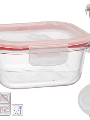 Kvadrātveida pusdienu kārba 320 ml, 5,5 x 12 x 12 cm, KITCHEN&GO 8445393578620  Hover