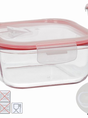 Kvadrātveida pusdienu kārba 800 ml, 7 x 15,5 x 15,5 cm, KITCHEN&GO 8445393578644  Hover