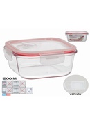Kvadrātveida pusdienu kārba 1200 ml, 7,5 x 18 x 18 cm, KITCHEN&GO 8445393578651