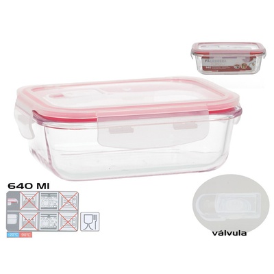 Taisnstūra pusdienu kārba 640 ml, 6,5 x 17,5 x 13 cm, KITCHEN&GO 8445393578675