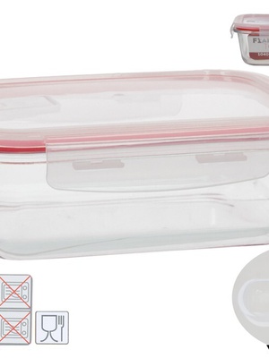 Taisnstūra pusdienu kārba 1040 ml, 6,5 x 20,5 x 15,5 cm, KITCHEN&GO 8445393578682  Hover