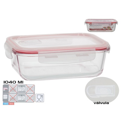 Taisnstūra pusdienu kārba 1040 ml, 6,5 x 20,5 x 15,5 cm, KITCHEN&GO 8445393578682