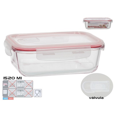 Taisnstūra pusdienu kārba 1520 ml, 7,5 x 22,5 x 17,5 cm, KITCHEN&GO 8445393578699