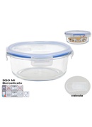 Borosilikāta pusdienu kārba ar vārstu 1300 ml, apaļa, 8,5 x 20,5 x 20,5 cm, KITCHEN&GO 8445393578859