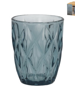Stikla krūzes (6 gab.) 280 ml, zilas, 10 x 8 x 8 cm, KITCHEN&GO 8445393604725  Hover