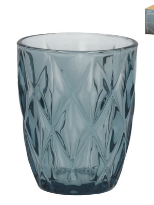 Stikla krūzes (6 gab.) 280 ml, zilas, 10 x 8 x 8 cm, KITCHEN&GO 8445393604725  Hover