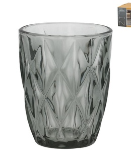 Stikla krūzes (6 gab.) 280 ml, pelēkas, 10 x 8 x 8 cm, KITCHEN&GO 8445393604732  Hover