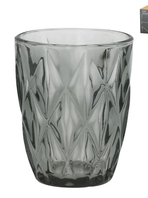 Stikla krūzes (6 gab.) 280 ml, pelēkas, 10 x 8 x 8 cm, KITCHEN&GO 8445393604732  Hover