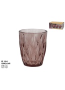 Stikla krūzes (6 gab.) 280 ml, rozā, 10 x 8 x 8 cm, KITCHEN&GO 8445393604749