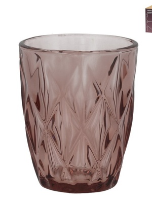 Stikla krūzes (6 gab.) 280 ml, rozā, 10 x 8 x 8 cm, KITCHEN&GO 8445393604749  Hover