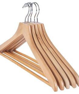  Beldray LA034276FEU7 Wooden Clothes Hangers 5pack  Hover