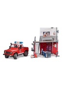  Bruder Bworld Fire Station with Land Rover Hover
