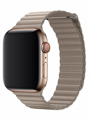  Devia Elegant Leather Loop(44mm) for Apple Watch stone  Hover