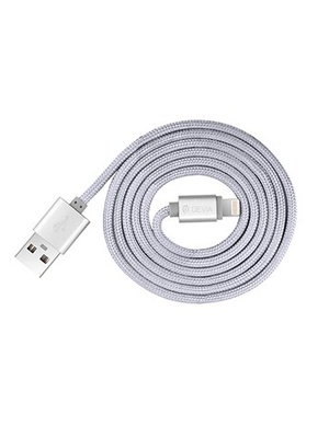  Devia Fashion Series Cable for Lightning (MFi, 2.4A 1.2M) silver  Hover