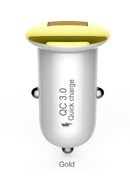  Devia Mushroom series car charger (QC3.0-18W) gold