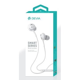 Austiņas Devia Smart Series Wired Earphone (3.5) white