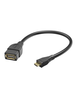  Hama 00173892 USB 2.0 Adapter Cable, OTG micro B plug - A socket 15cm black  Hover