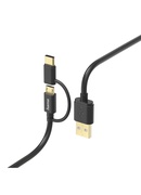  Hama 00178327 2-in-1 Micro-USB Cable with USB Type-C Adapter 1m Black Hover