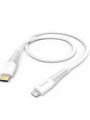  Hama 00183309 Fast Charging/Data Cable, USB-C - Lightning 1.5m, W hite  Hover