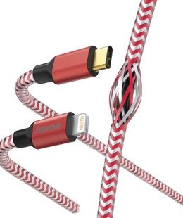  Hama 00183310 USB Type-C Cable - Lighting MFI 1.5m Red  Hover