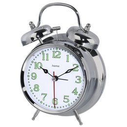  Hama 00186326 Nostalgia Alarm Clock Silver