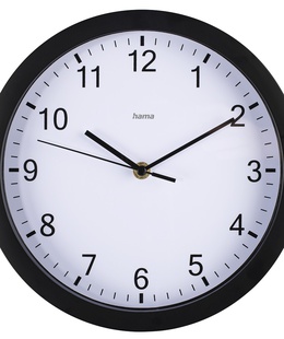  Hama 00186338 Wall clock Pure 25cm Quiet Black  Hover