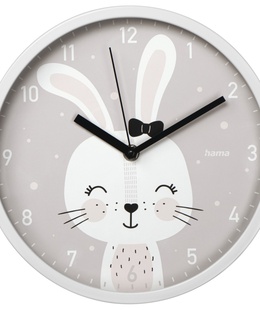  Hama 00186428 Lovely Bunny Wall clock 25cm Grey  Hover