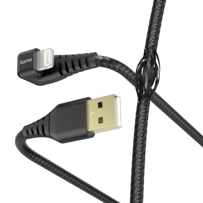  Hama 00187221 Gamer Charging/Data Cable, USB-A - Lightning 1.5m, Black