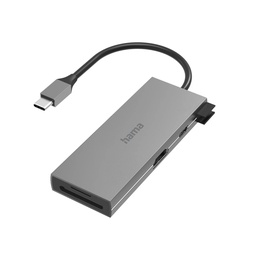  Hama 00200110 USB-C Hub, Multiport, 6 Ports, 2 x USB-A, USB-C, HDMI, SD, microSD