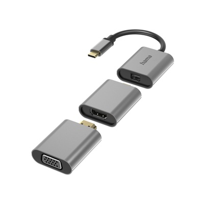  Hama 00200306 6in1 Adapter Connect2Go, USB-C, Mini-DisplayPort, HDMI, VGA