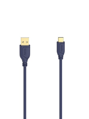  Hama 00200635 Flexi-Slim USB-C Cable 0.75m Blue Depths  Hover