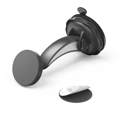  Hama 00201512 Magnet Car Mobile Phone Holder with Suction Cup, 360 Rotation Universal