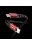  Hama 00201542 Extreme Charging Cable, USB-C - USB-C 1.5m Nylon black/red Hover