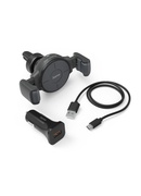  Hama 00201677 FC10 Flex-Set Car Mobile Phone Charger 10W Wireless, QI Charge, anthracite