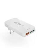  Hama 00201976 Flat Charger 220V With 2xUSB-C/USB-A  65W White Hover
