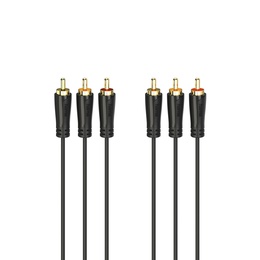  Hama 00205151 Audio/Video Cable, 3 RCA plugs - 3 RCA plugs, gold-plated 3m