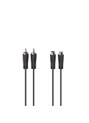  Hama 00205259 Audio Extension Cable, 2 RCA Plugs - 2 RCA Sockets 1.5m