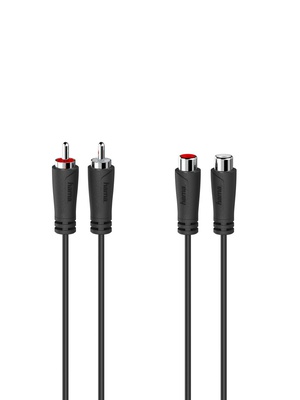  Hama 00205259 Audio Extension Cable, 2 RCA Plugs - 2 RCA Sockets 1.5m  Hover