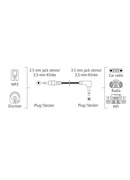  Hama 00205285 Audio Cable, 3.5mm Jack Plug Stereo 0.5m Hover